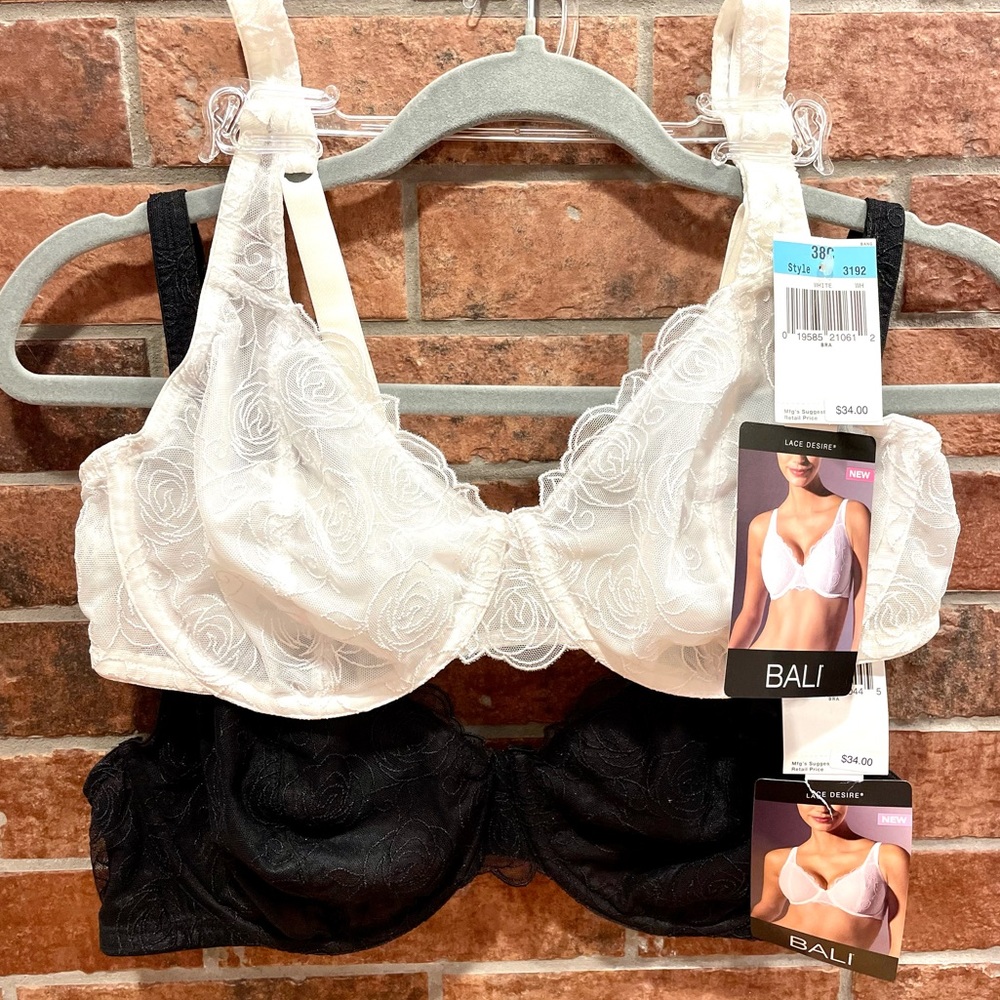 Set/2 Bali Lace Desire Minimizer Bras - 38C